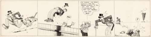  - George Herriman Baron Bean Daily Comic Strip Original Art (International Feature Service, 1915)....