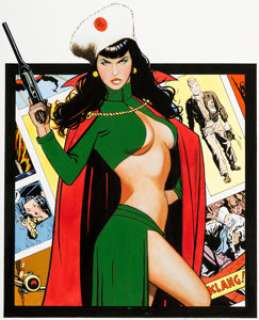  - Jim Silke - Betty Page as Dragon Lady from Terry and the Pirates Illustration Original Art (2006)....
