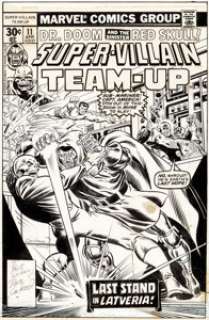 Dave Cockrum and Joe Sinnott Super-Villain Team-Up #11 Cover Doctor Doom/Red Skull Original Art (Marvel, 1977).... | Heritage