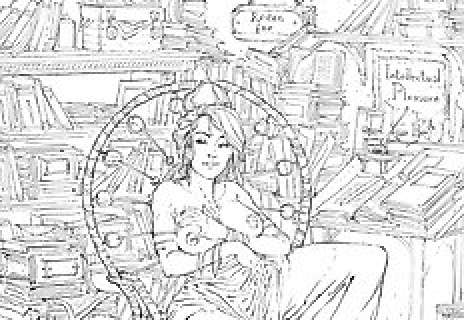 Tamburo, Nico | Pin Up N. Tamburo original artwork - Intellectual woman - Page volante - Exemplaire unique - (2023/2023) | Catawiki