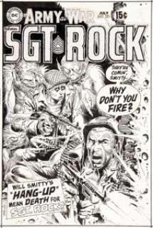Joe Kubert Our Army at War #221 "Sgt. Rock" Cover Original Art (DC Comics, 1970)....