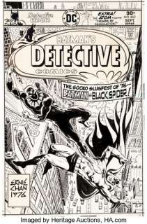 Ernie Chan Detective Comics #463 Cover Batman Original Art (DC Comics, 1976). The Caped Crusader finds -