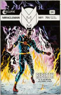 Garry Leach Miracleman #1 Cover Original Color Production Art (Eclipse, 1985). Garry Leach‘s art was a -