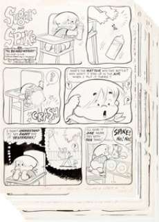 Sheldon Mayer Sugar & Spike #10 Original Art Story Pages Group of 26 (DC, 1957). ... (Total: 26 Original Art)