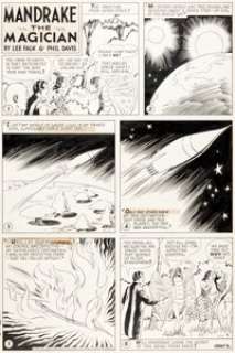 Phil Davis Mandrake the Magician Sunday Comic Strip Original Art, dated 7-3-55 (King Features Syndicate, -