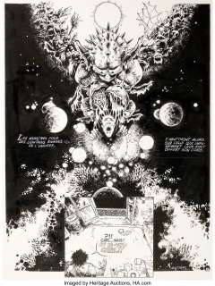 Enki Bilal L’Appel Des Etoiles Planche 5 (Minoustchine, 1975). Carl succombant aux monstres qu’il a pourtant - | Heritage