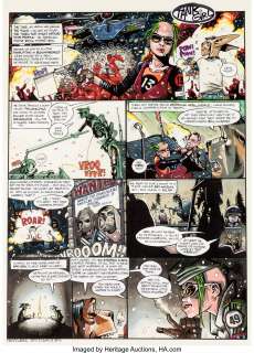 Jamie Hewlett and Peter Milligan Tank Girl vs. America #3 Page de Titre 1 (Details Magazine, 1995).... | Heritage