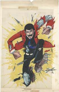 Monkey Punch Hand-Drawn Color Manuscript