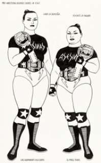 Jaime Hernandez Whoa, Nellie! #3 Back Cover "Pro Wrestling Legends Series #1062" Original Art (Fantagraphics, 1996... | Heritage