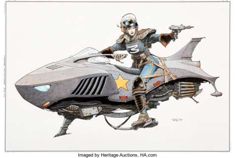 Travis Charest - Spacegirl Illustration Original Art (2009). From the online comic strip Spacegirl, -