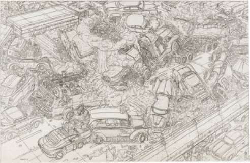 Geof Darrow - Hard Boiled #2 Double Page Splash 10-11 Original Art (Dark Horse, 1990).