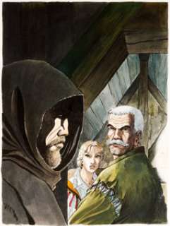 François Dermaut - Malefosse Les chemins de L‘Histoire Vecu #21 Couverture Originale (Glénat, 2000). François Dermaut Malefosse Les chemins de L‘Histoire Vecu #21 Original Art Cover (Glénat, 2000).