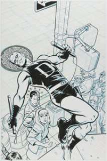 Paolo Rivera - Daredevil Couverture Variante (Marvel Comics, 2020). Paolo Rivera Daredevil Variant Cover Original Art (Marvel Comics, 2020).