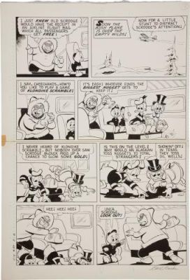 Carl Barks - Piscou, US, issue 59, page 8 Au Nord de Yukon