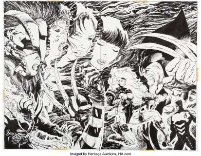 Steve Lightle - Marvel Comics Presents #151 Wraparound Cover Original Art (Marvel, 1994)....