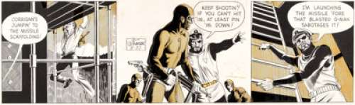 Williamson, Al - Stanley Pitt (as Al Williamson) Secret Agent Corrigan Daily Comic Strip Original Art dated 8-12-69 (King Features ...