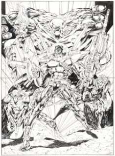 Bennett, Richard - Richard Bennett Stormwatch Sourcebook #1 Stormwatch One Illustration Original Art (Image, 1994)....