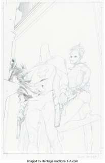 Quitely, Frank - Frank Quitely Batman and Robin #4 Cover Original Art (DC, 2009)....