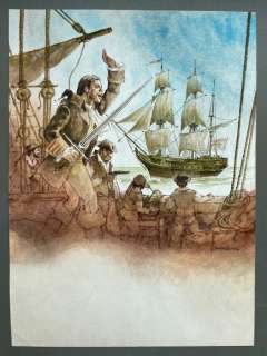 Wesseling, Jan | Wesseling, Jan - Originele tekening in kleur - Pirates | Catawiki