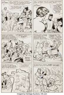 Kirby, Jack | Jack Kirby and Chic Stone The X-Men #10 Story Page 10 Ka-Zar and Zabu Original Art (Marvel, 1965).... | Heritage