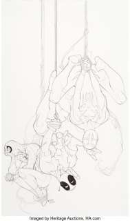 Ferry, Pascual - Pascual Ferry Spider-Man 2099 #1 Deadpool Variant Cover Original Art (Marvel, 2014)....