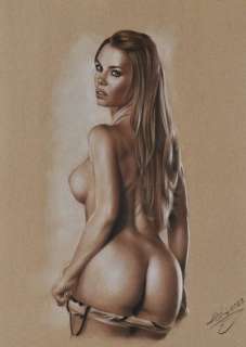 Denis P | Denis Prenzel - Original Sepia Zeichung Nude (29, 7 x 42 cm) - Page volante - (2023) | Catawiki