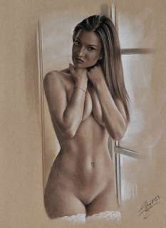 Denis P | Denis Prenzel - Original Sepia Zeichung Nude sandy (30 x 40 cm) - Page volante - (2023) | Catawiki