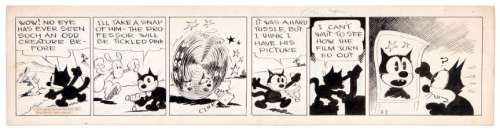 OTTO MESSMER FELIX THE CAT 1935 DAILY COMIC STRIP ORIGINAL ART. | Hake’s