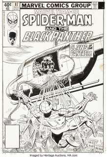 Milgrom, Al | Al Milgrom Marvel Team-Up #87 Cover Spider-Man and Black Panther Original Art (Marvel, 1979).... | Heritage