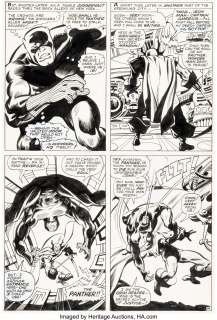Buscema, John | John Buscema and Vince Colletta The Avengers #52 Story Page 14 Black Panther Original Art (Marvel, 1968).... | Heritage