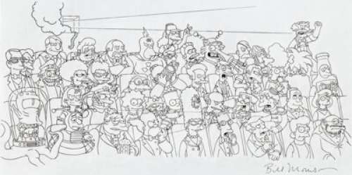 Morrison, Bill - Bill Morrison The Simpsons: The Seventh Season DVD Illustration Original Art (20th Century Fox Home, 2005)....
