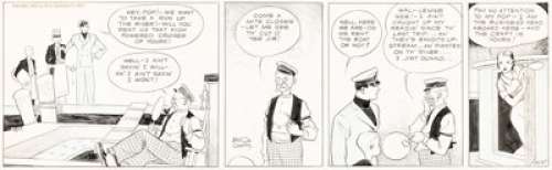 Caniff, Milton | Milton Caniff Terry and the Pirates Daily Comic Strip #6 Original Art dated 10-27-34 (News Syndicate, 1934).... | Heritage