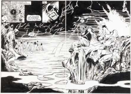 Wyman, M. C. - M. C. Wyman and Ariane Lenshoek The Avengers #353 Double Page Spread 2-3 Original Art (Marvel, 1992).... (Total: 2 Original Art)