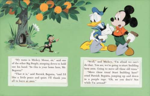Murry, Paul - Paul Murry and Dick Kelsey Little Man of Disneyland Storybook Spread Original Art (Disney/Little Golden Books/Simo...