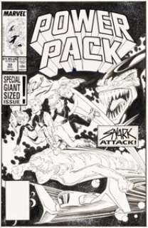 Bogdanove, Jon - Jon Bogdanove and Hilary Barta Power Pack #50 Cover Original Art (Marvel, 1989)....