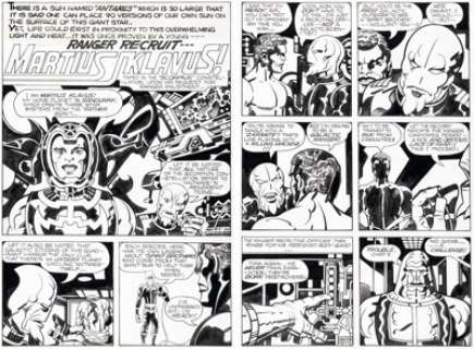 Kirby, Jack - Jack Kirby and Mike Thibodeaux Captain Victory and the Galactic Rangers #7 Story Page 1-2 Original Art (Pacific, 1... (Total: 2 Original Art)