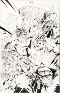 Castellini, Claudio - Claudio Castellini and Paul Neary Marvel Versus DC #3 Cover Original Art (Marvel, 1996)....