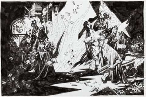 Mignola, Mike | Mike Mignola Hellboy: The Essential Collection VS. System Expansion Set Card Game Illustration Original Art (2007)... | Heritage