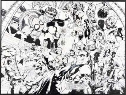 Lee, Jim - Jim Lee, Adam Kubert, Adam Kubert, Andy Kubert, John Romita, Walt Simonson, Marc Silvestri, and Others Superhero Panoram...