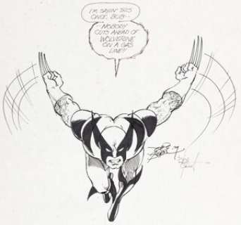 Byrne, John - John Byrne - Wolverine Illustration Original Art Signed by Chris Claremont (1979)....