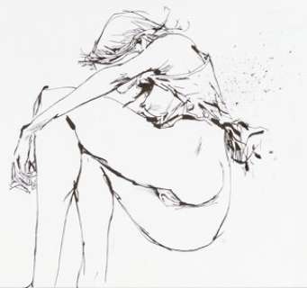 Wood, Ashley - Ashley Wood Lying Woman Illustration Original Art (undated)....