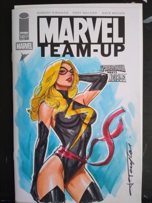 Jeff Taylor - Captain Marvel Warbird Sketch Cover by Jeff Taylor
