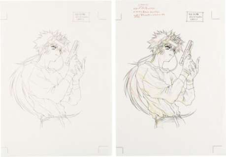 Nao Tajima | Exodus Guilty Dreamcast Video Game Group of 2 Original Art Pages (Abel, 2001). | Heritage