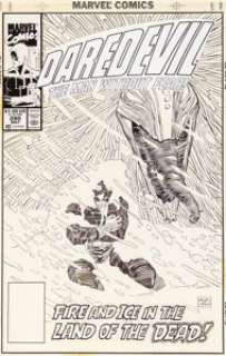John Romita Jr and Al Williamson - Daredevil #280 Cover Original Art (Marvel, 1990).