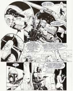 Carlos Ezquerra - Boba Fett 1/2: Salvage Story Page 5 Original Art (Wizard/Dark Horse, 1997).