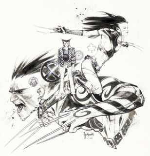 Sean Gordon Murphy - Wolverine A-Z Project Letter Z Wolverine, Daken and X-23 Illustration Original Art (2010).