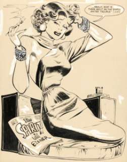 Will Eisner - The Spirit Section Cover Original Art dated 5-25-47 (Register and Tribune Syndicate, 1947).