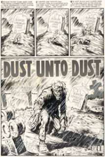 Howard Nostrand Chamber of Chills #23 Complete 5-Page Story "Dust Unto Dust" Original Art (Harvey, 1954). (Total: 5 Original Art)