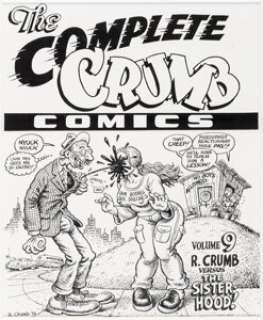 Robert Crumb The Complete Crumb Comics V9 Cover Original Art (Fantagraphics, 1992). | Heritage