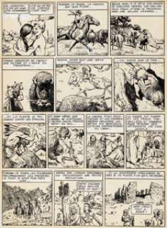 Paul Cuvelier Corentin Chez les Peaux-Rouges #3 Story Page 40 Original Art (Lombard, 1956).
